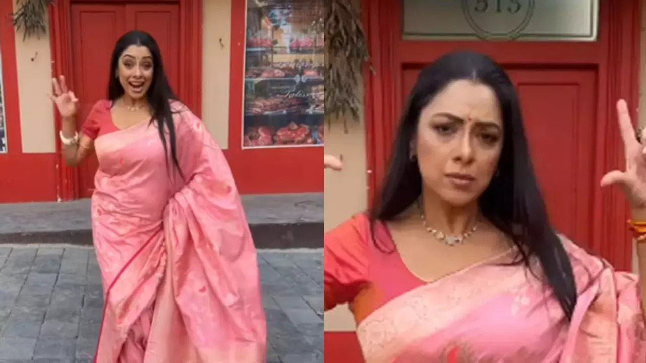 Rupali Ganguly Joins 'Gulabi Sadi' Trend But With A Twist - Watch Here