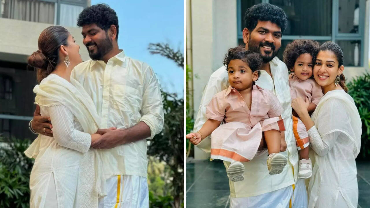  தீராத அன்போடு மகன்களுடன் விஷு பண்டிகையை கொண்டாடிய விக்கி - நயன் ஜோடி.. வைரலாகும் க்யூட் புகைப்படங்கள்! 