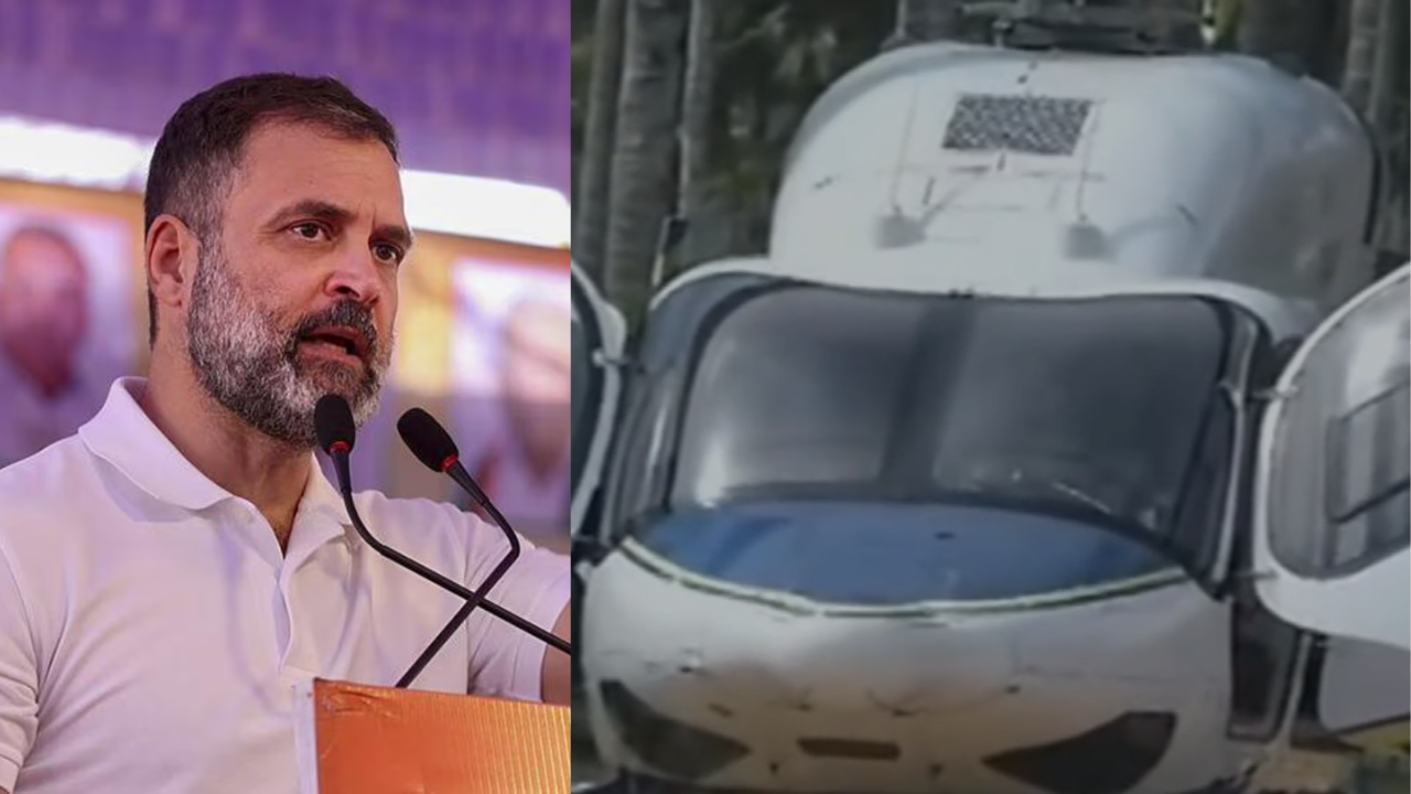 Rahul Gandhi's chopper searched