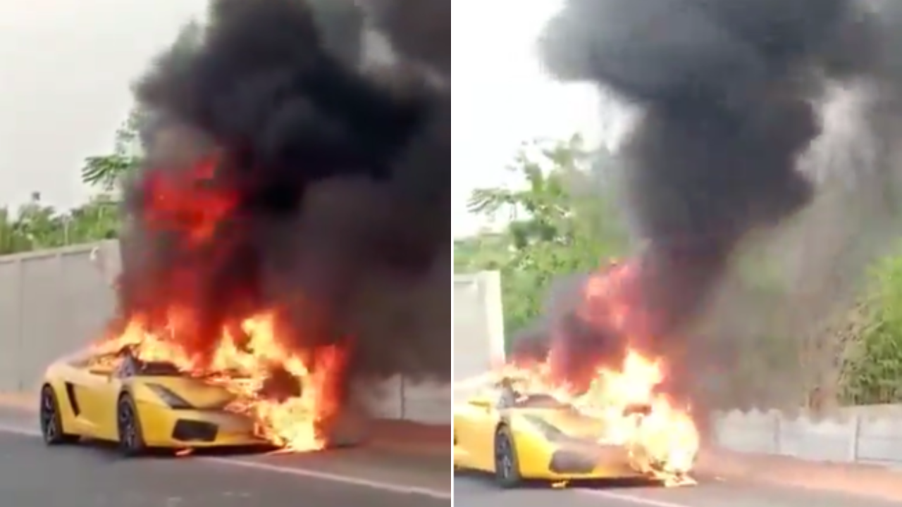 Hyderabad Lamborghini Fire 