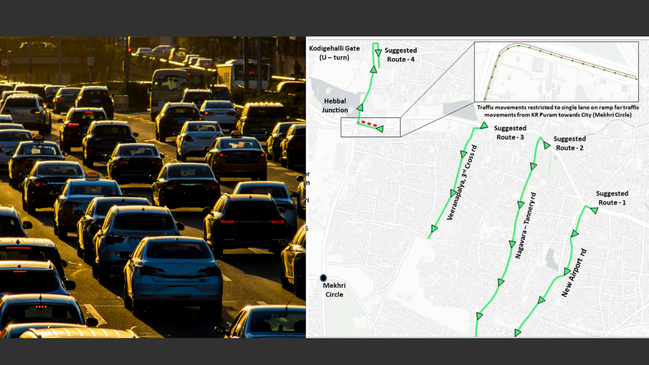 Bengaluru: Traffic Issued For Hebbal Flyover Work