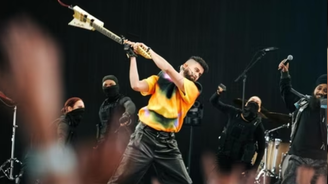 Singer AP Dhillon Breaks Guitar at Coachella