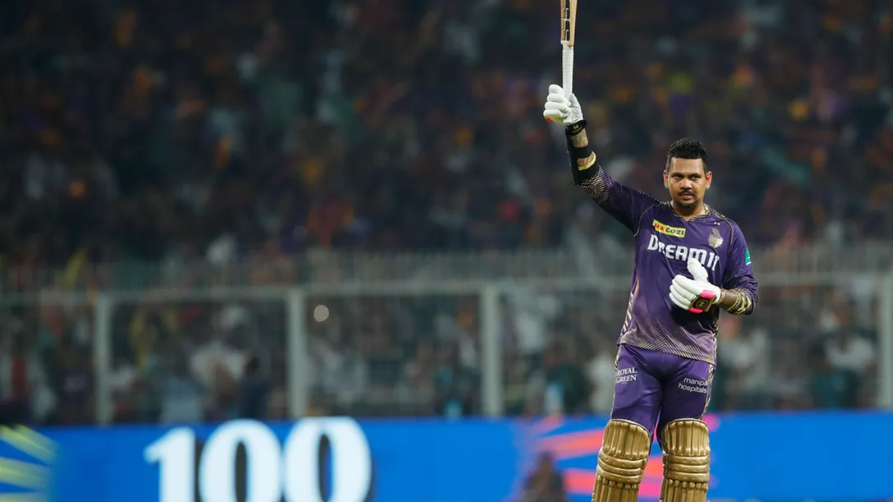 Sunil narine century KKR RR IPL 2024 BCCI