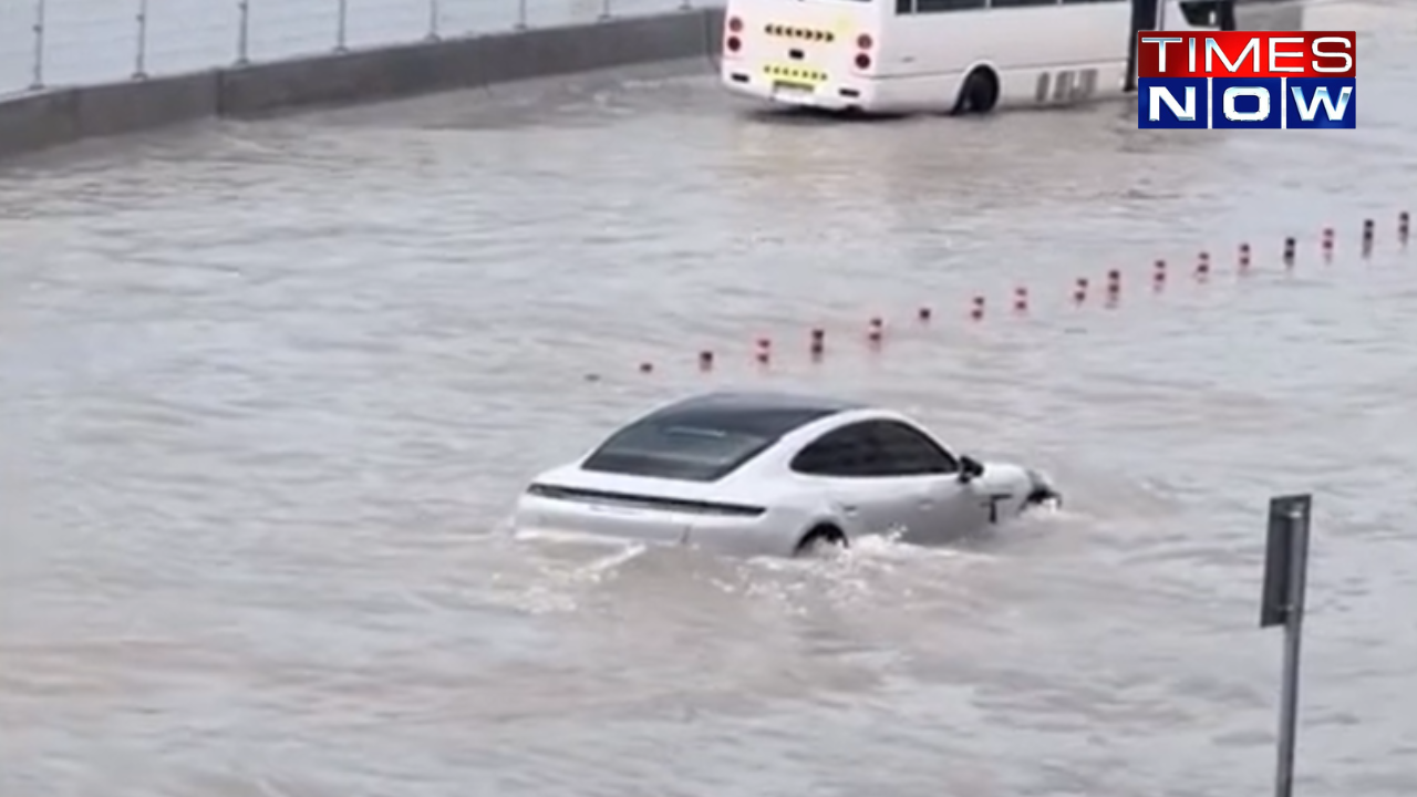 Supercars Or Boats? Chaos Erupts As Flooded Dubai Roads Leave Vehicles Floating