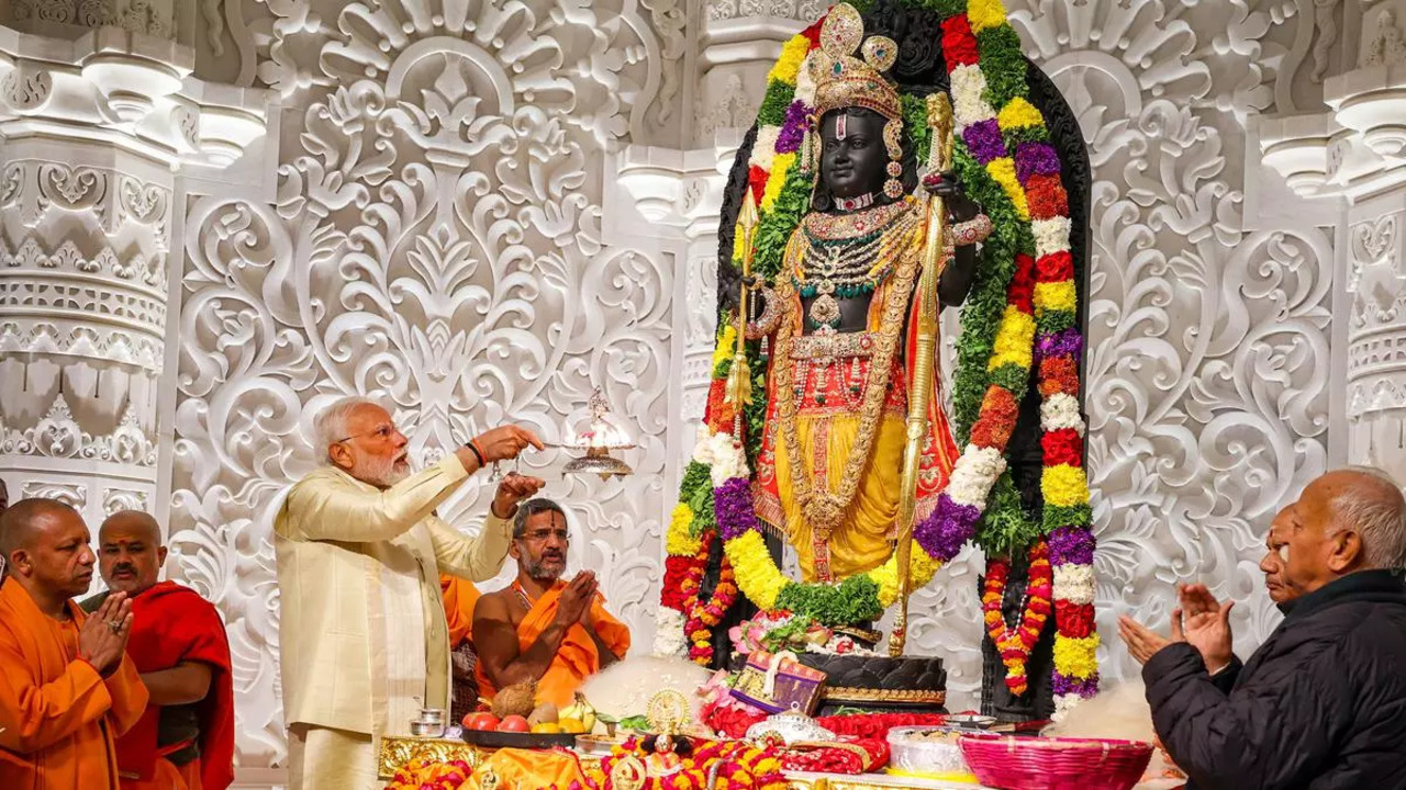 PM Modi at Ram Lalla's consecration ceremony