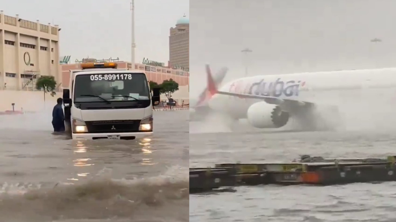 Dubai faced flash-flooding and heavy rains on Tuesday
