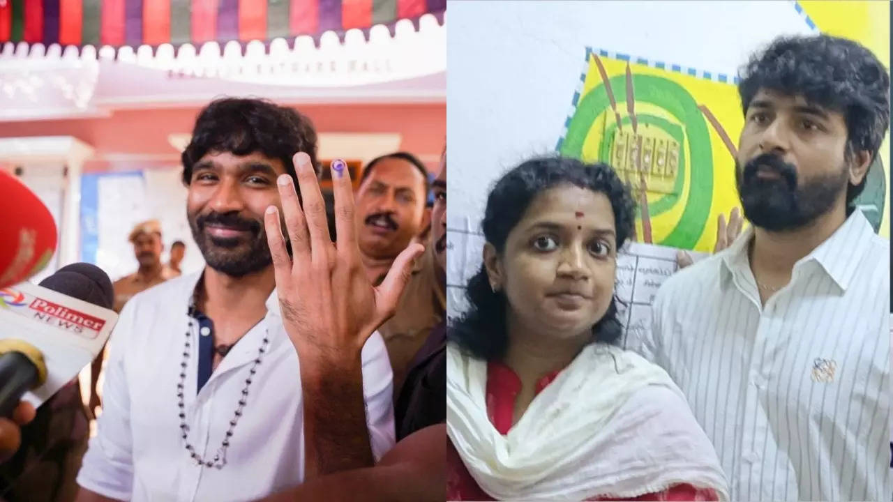 Dhanush and Sivakarthikeyan cast their vote