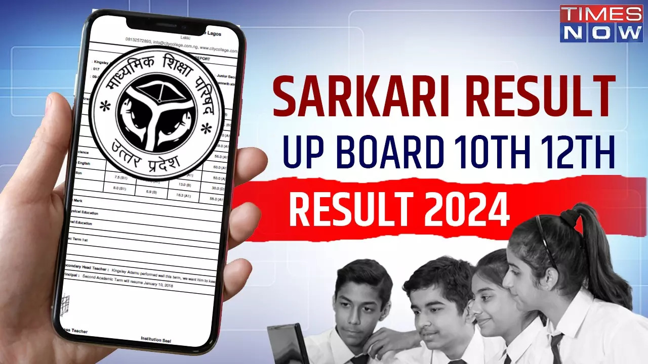 Sarkari Result UP Board Result 2024 Highlights UP Board 10th 12th result out on upresultsnicin upmspeduin