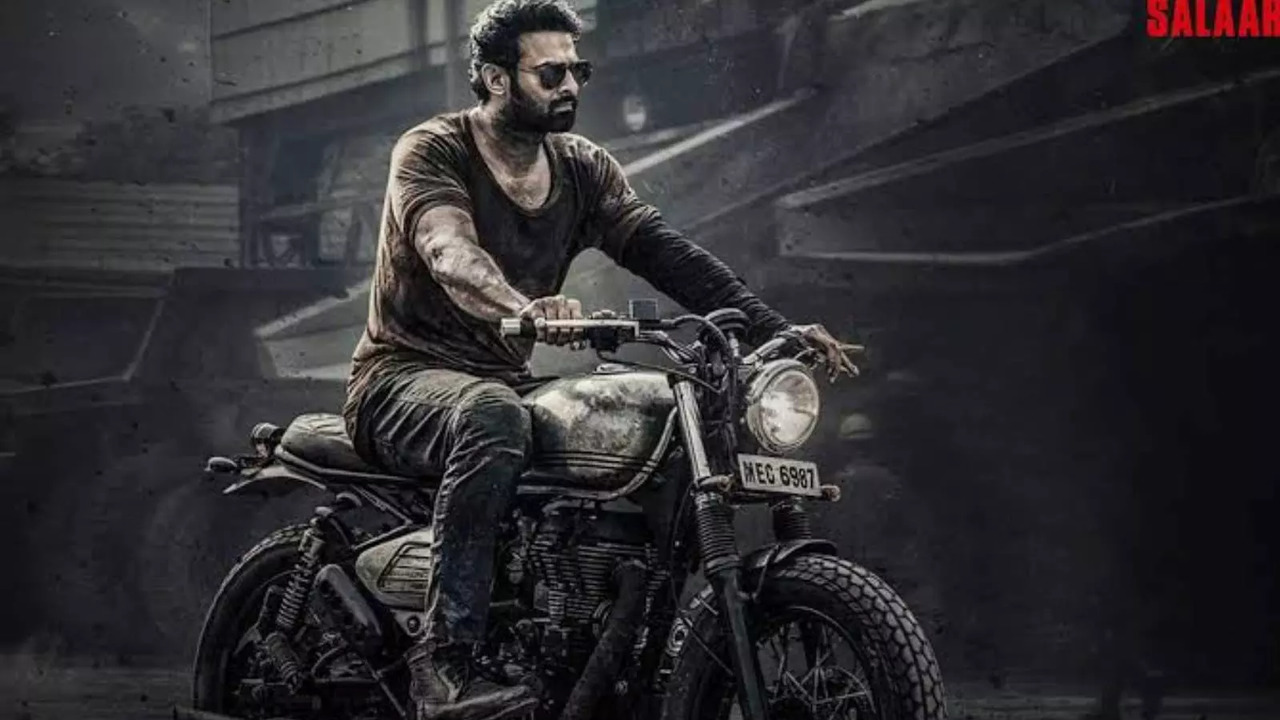 A Still Of Prabhas On The Bike That Was Used in Salaar