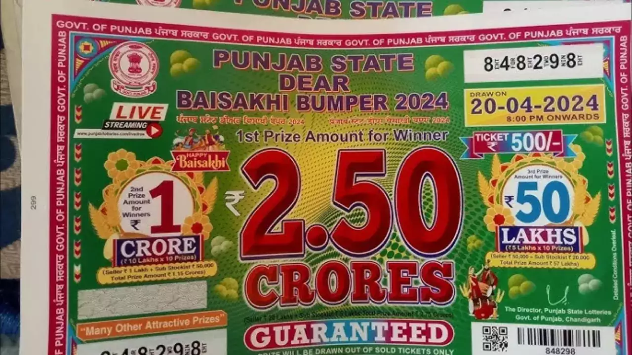 Punjab State Dear Baisakhi Bumper Lottery OUT Live Ticket No 435909