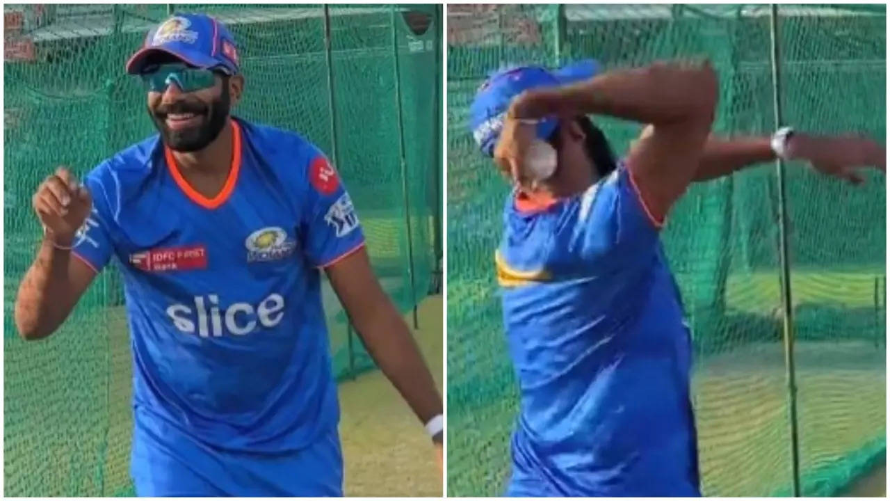 'Leg-Spinner' Jasprit Bumrah Spins A Web, Takes On Kieron Pollard In Mumbai Indians Nets : WATCH