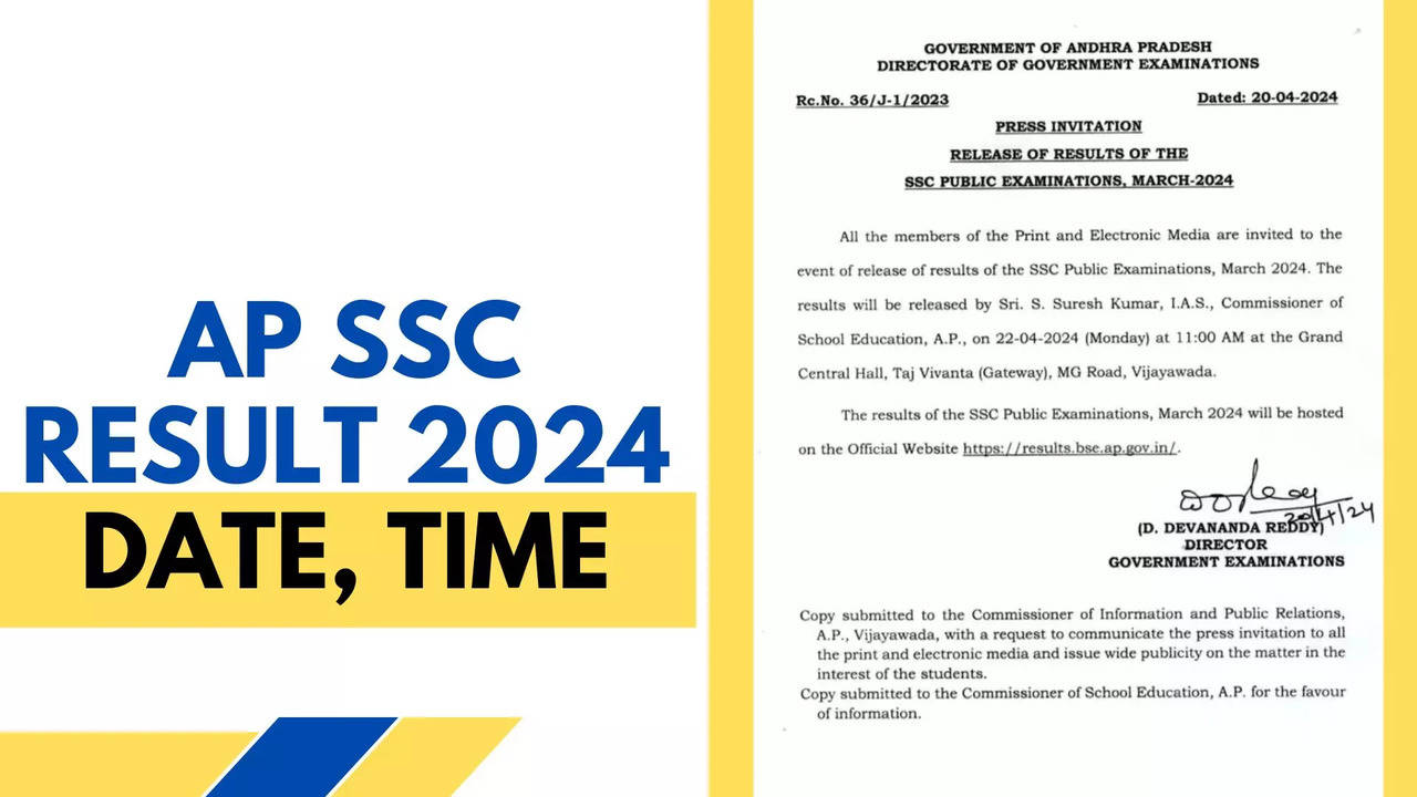 AP SSC Results 2024 Date, Time: AP SSC Result on April 22 at 11 AM on bse.ap.gov.in, Manabadi