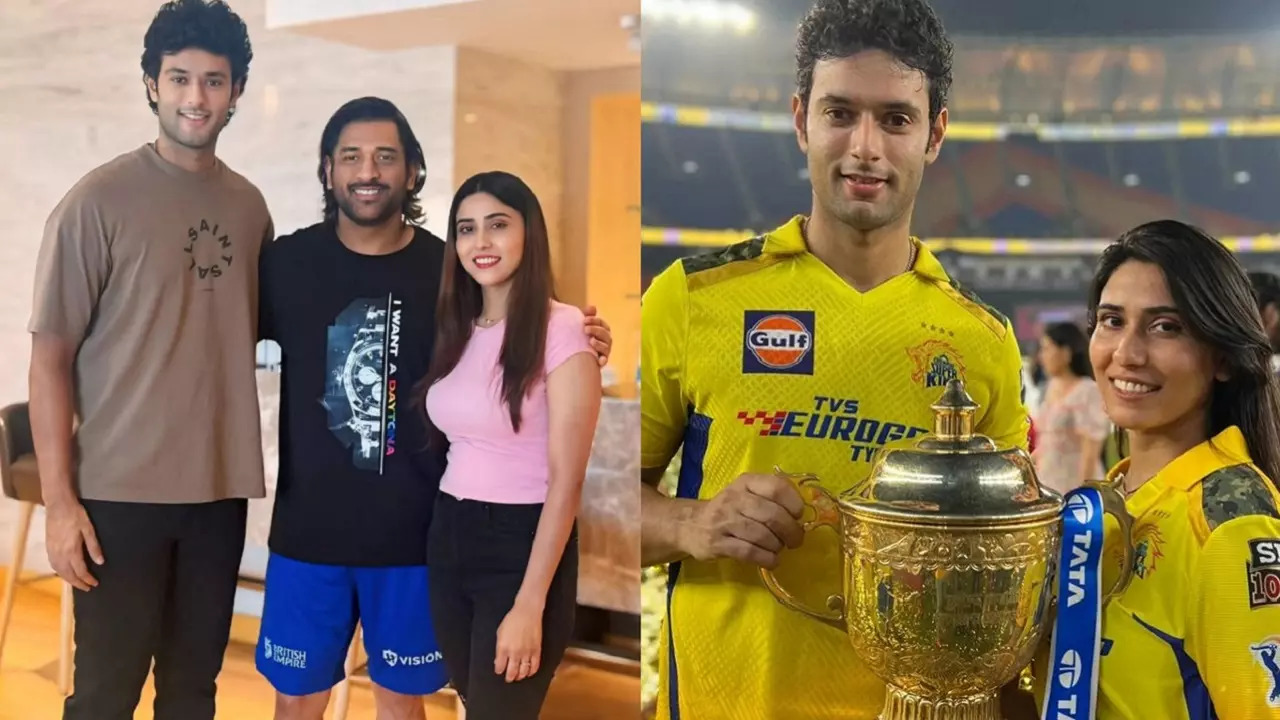 Shivam Dube's wife Anjum Khan's post for MS Dhoni breaks internet