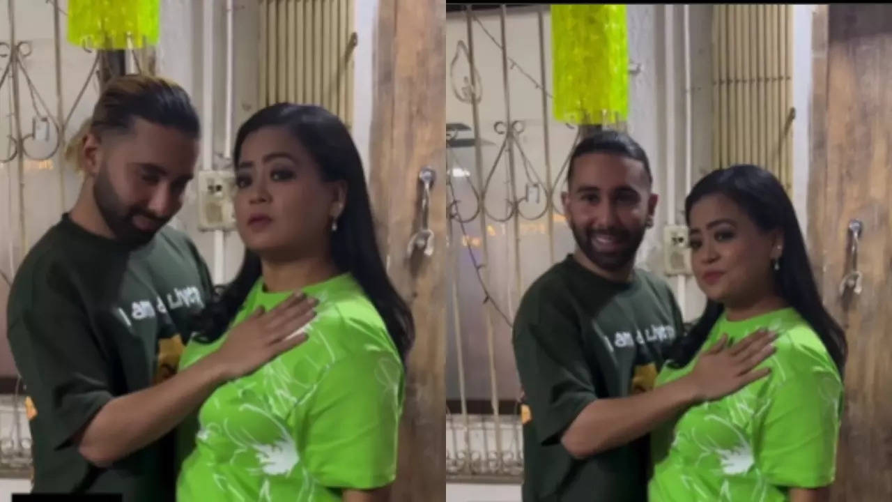 Orry Strikes His Signature Pose With Bharti Singh - Watch