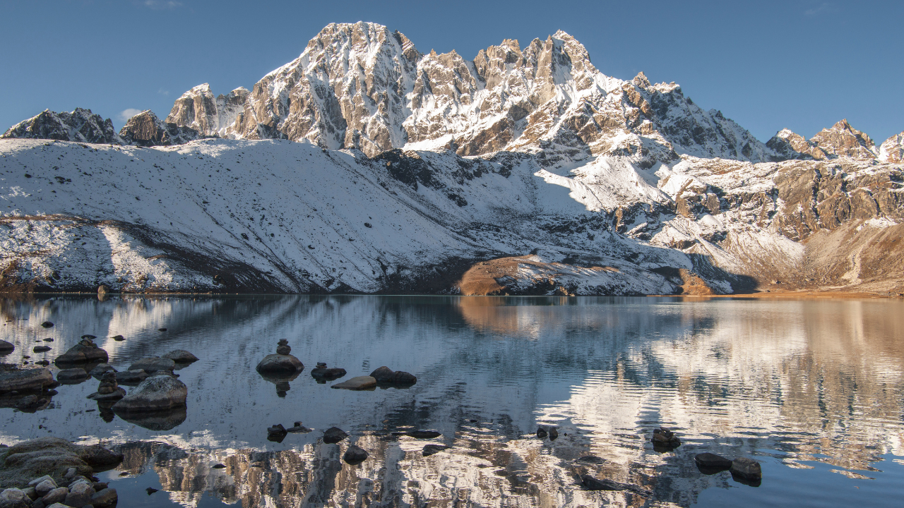 Lake and Himalayan Peaks