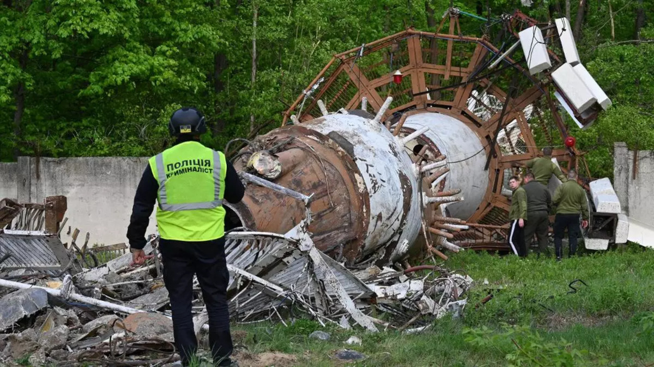 Rubble Of The Collapsed TV Tower In Kharkiv