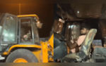 India is Not For Beginners Driver Causes Jam By Sleeping In JCB Machine In Middle Of Road Viral Video