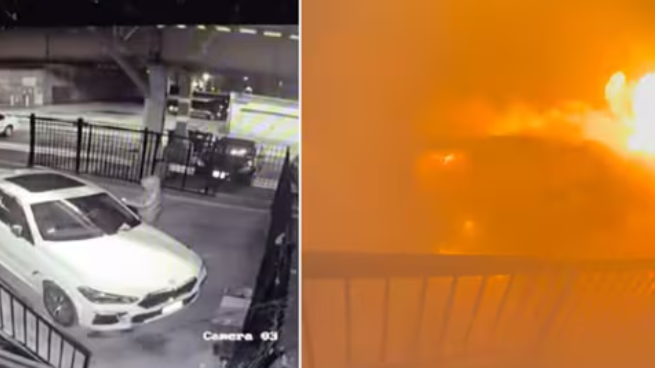 Viral Video Woman Caught on CCTV Setting Lash Techs Car on Fire Due to Appointment Denial