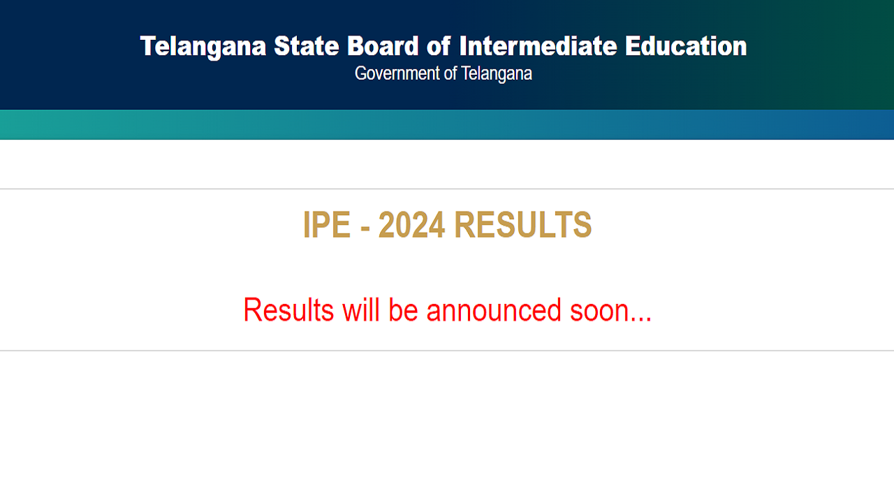 TSBIE Results 2024 Telangana TS Intermediate Results Today for 1st