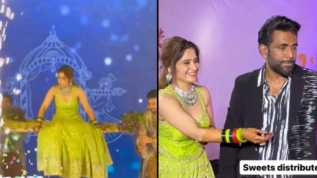 Arti Singh Gives Stunning Dance Performance At Sangeet With Dipak, Couple Distributes Sweet To Paps - Watch