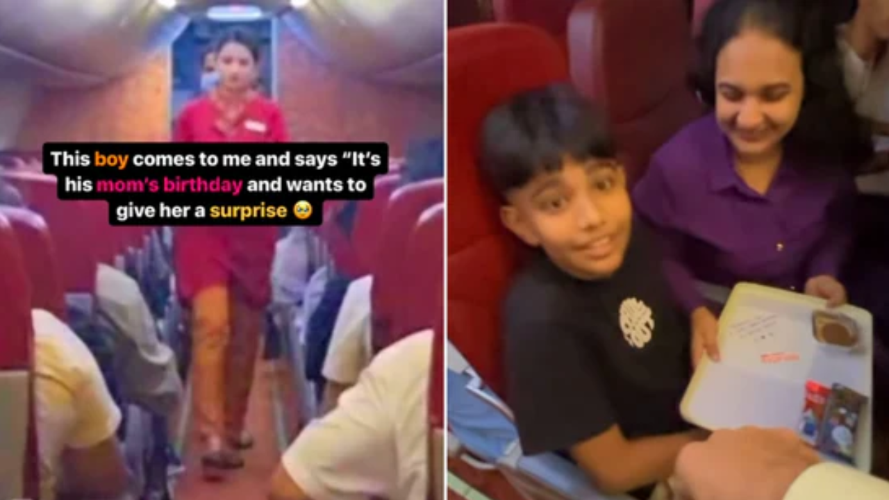 Boy's Touching Birthday Surprise for Mom on Air India Flight Goes Viral. Watch Heartwarming Video