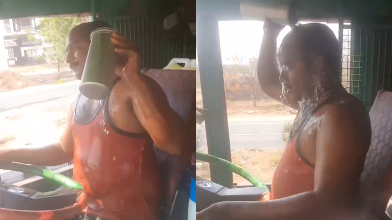 Viral Video: Truck Driver's Genius 'Jugaad' for Beating Scorching Heat Amazes Netizens. Watch