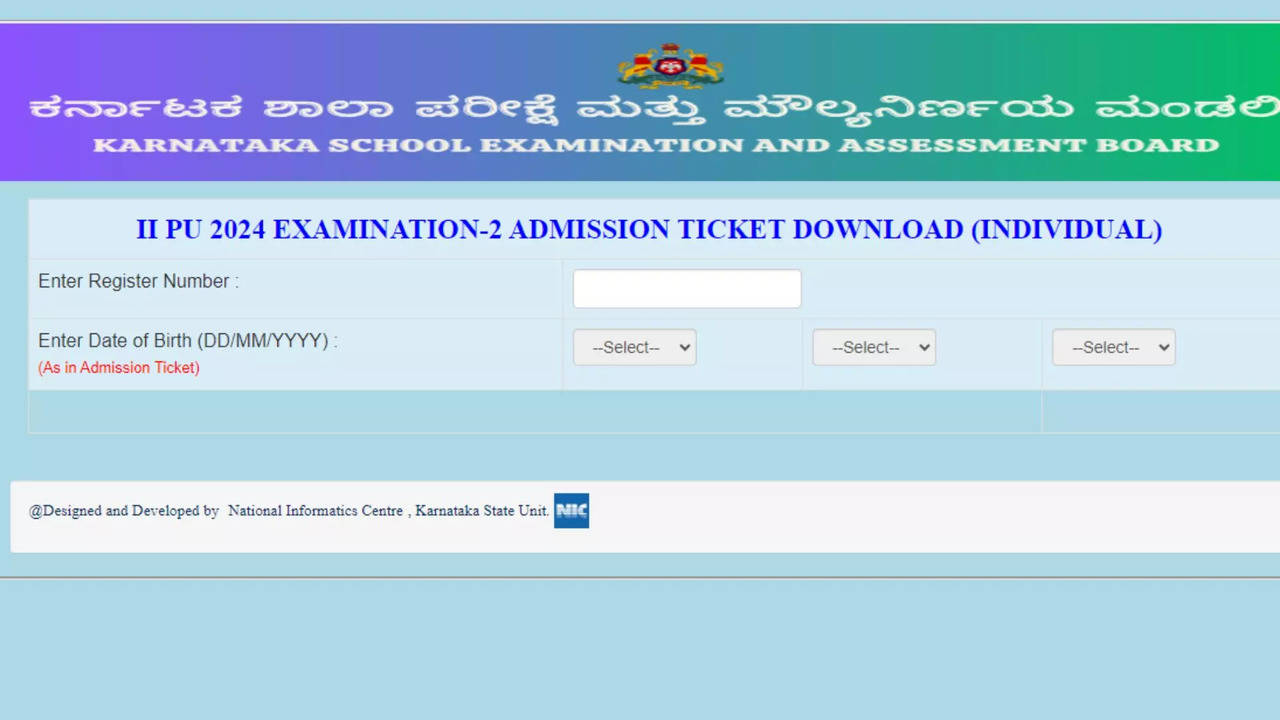 Karnataka 2nd PUC Hall Ticket 2024 For Exam 2 Out
