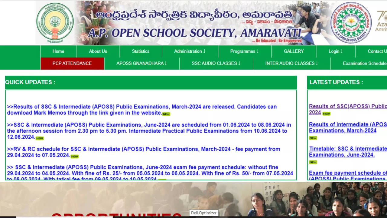 APOSS Results 2024: AP Open School SSC, Inter Result Released on apopenschool.ap.gov.in, Direct Link