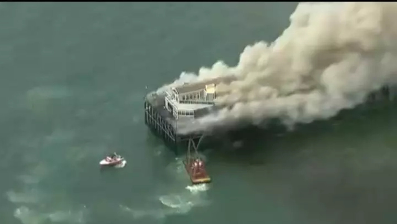 California Pier Fire