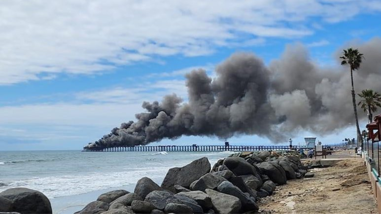 Oceanside Pier fire on Thursday