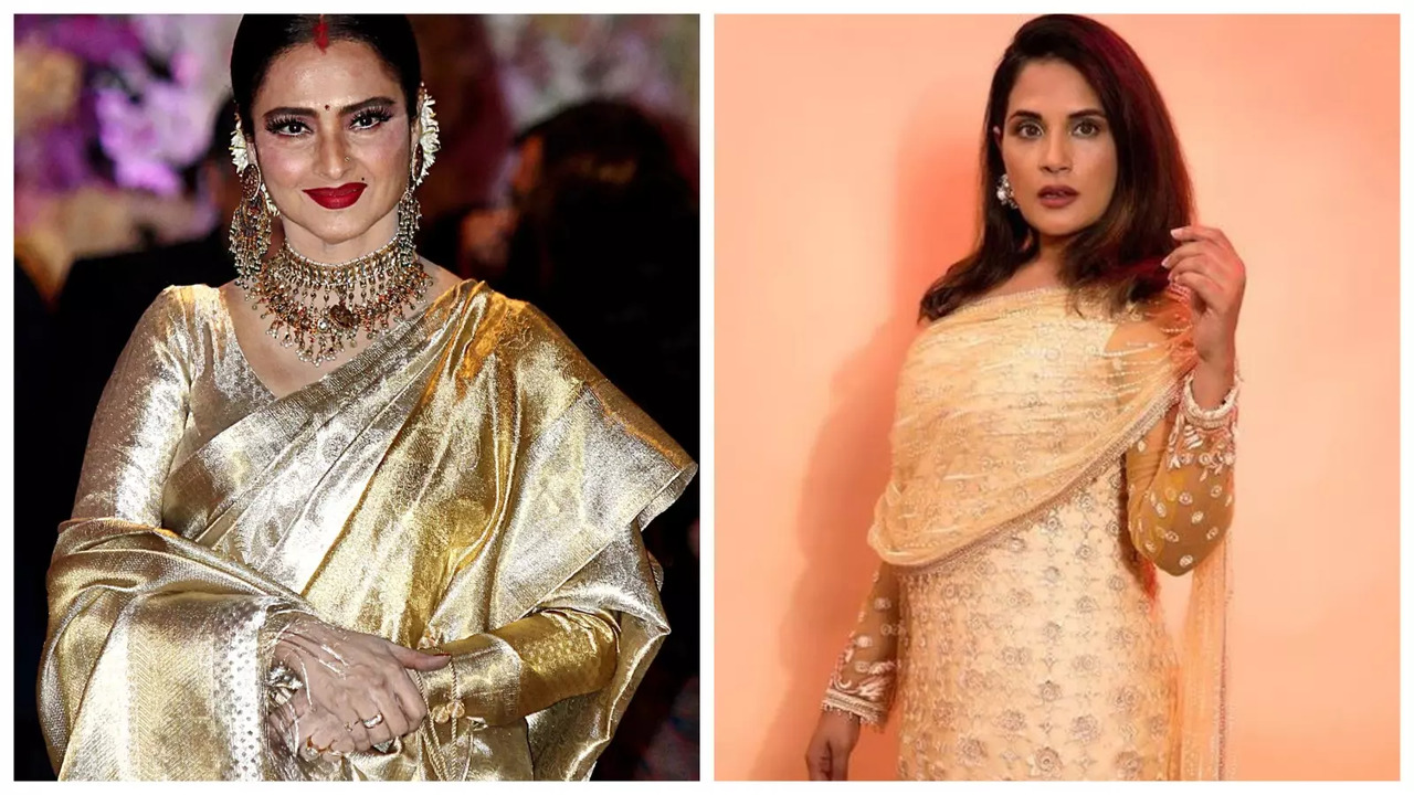 Heeramandi Premiere: Rekha Kisses A Heavily Pregnant Richa Chadha's Belly, Fans Exclaim 'How Sweet Is That!'