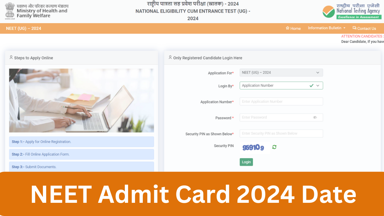 NEET Admit Card 2024 Release Date Highlights NTA NEET Admit Card Expected SOON on examsntaacin Check Exam Date