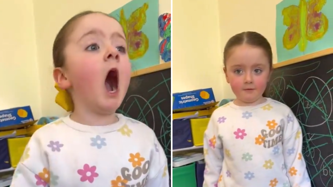 little girl imitating a lion's roar has gone viral on social media