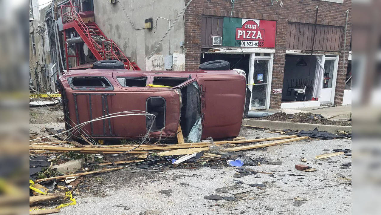 ​Oklahoma faced a destructive outbreak of severe weather flattened buildings in the heart of one rural town and injured at least 100 people across the state.​