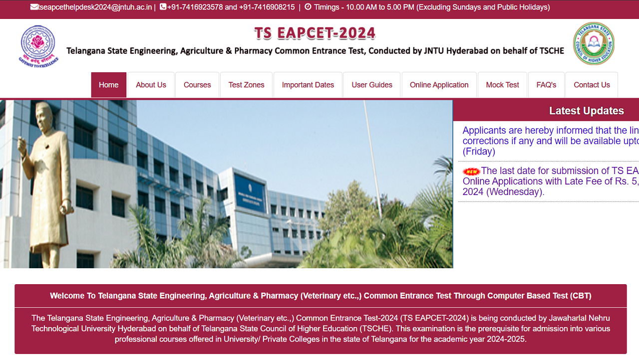 TS EAMCET Hall Ticket 2024 Releasing Today