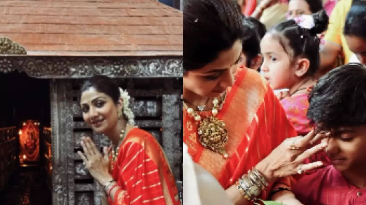 Shilpa Shetty Attends Traditional 'Daiva Kola' In Mangalore With Kids. Watch Video