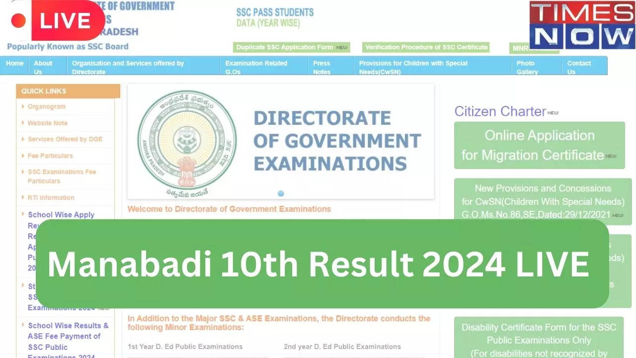 Telangana Inter Results 2024 How To Check Manabadi BSE Class 10 Result