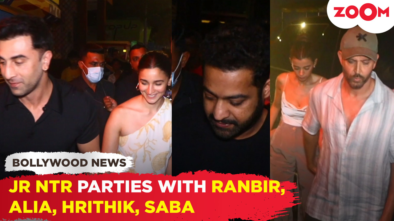 Jr NTR bonds with Ranbir Kapoor-Alia Bhatt, Hrithik Roshan & his GF ...