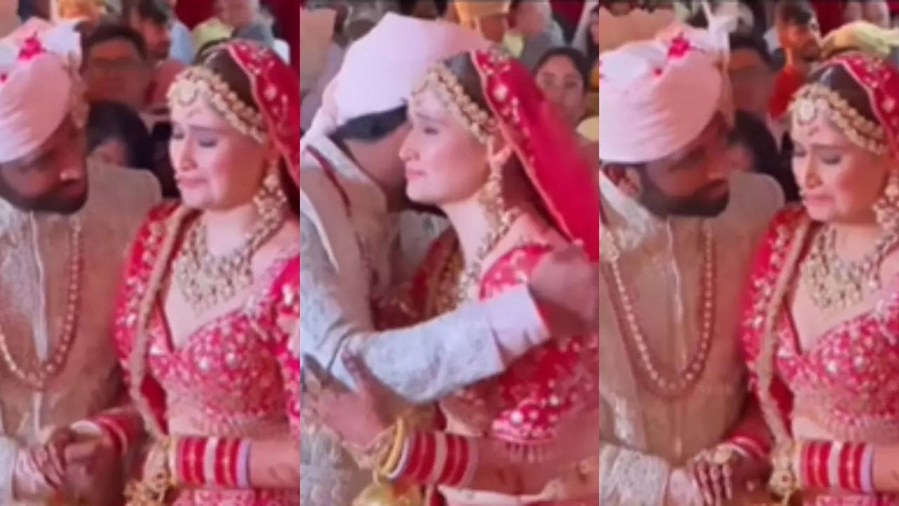 Arti Singh Can't Stop Crying At Her Bidaai As Husband Dipak Chauhan Consoles Her - Watch