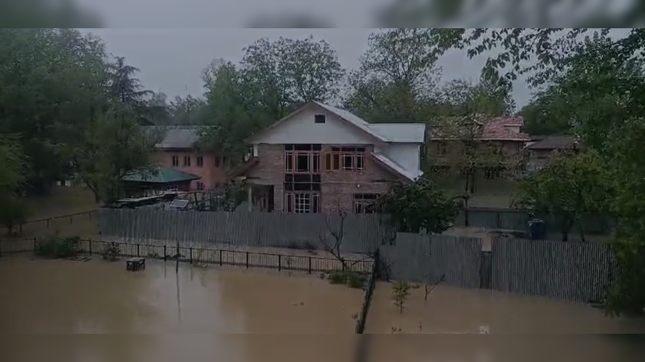 Houses were submerged in water as flash floods wreaked havoc in J&K