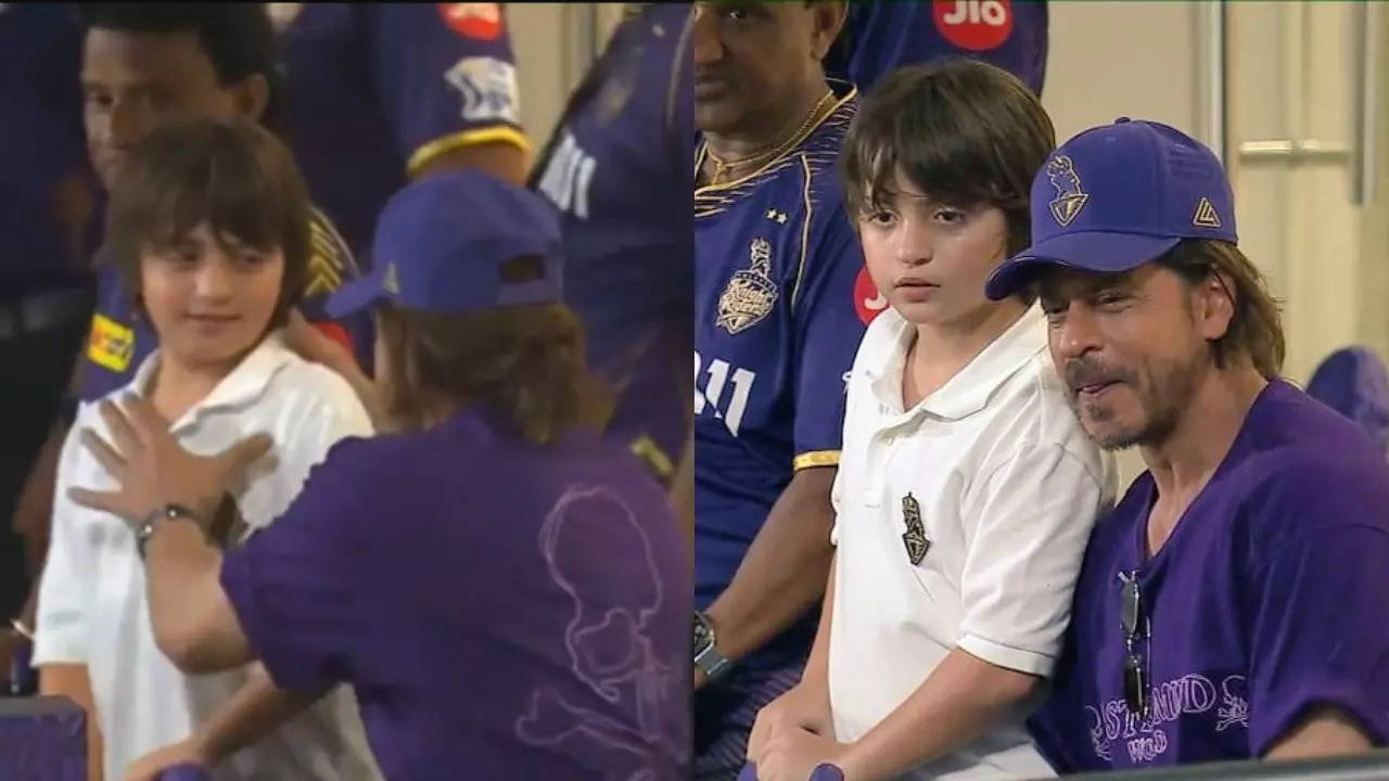 Dad Of The Year Shah Rukh Khan Focuses On Son AbRam During KKR's Thrilling Match Against DC