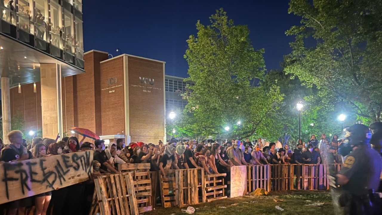 VCU Students Protest At Monroe Park