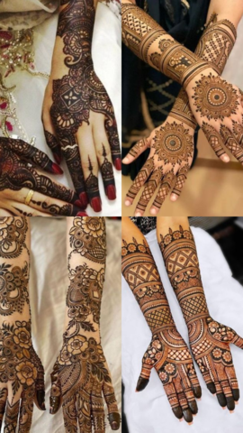 Unique Bridal Arabic Mehndi Designs