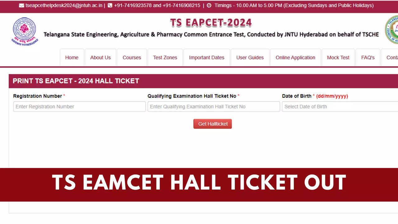 TS EAMCET Hall Ticket 2024 For Engineering Stream Released on eapcet