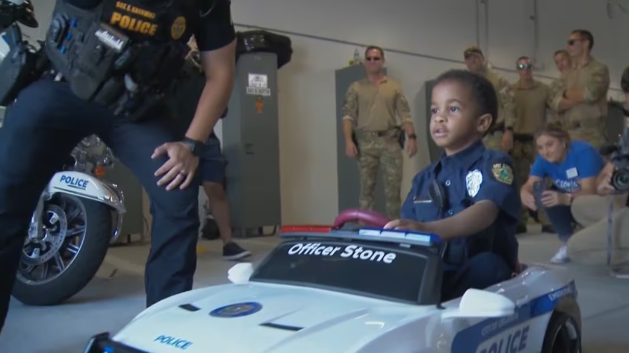 Viral Video: Watch How a Little Boy Fighting Kidney Disease Becomes a Cop for a Day