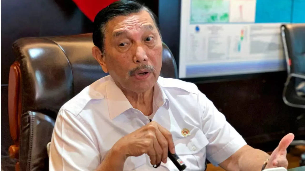 Indonesia's Coordinating Minister of Maritime Affairs and Investment Luhut Pandjaitan, talks during an interview at his office in Jakarta, Indonesia
