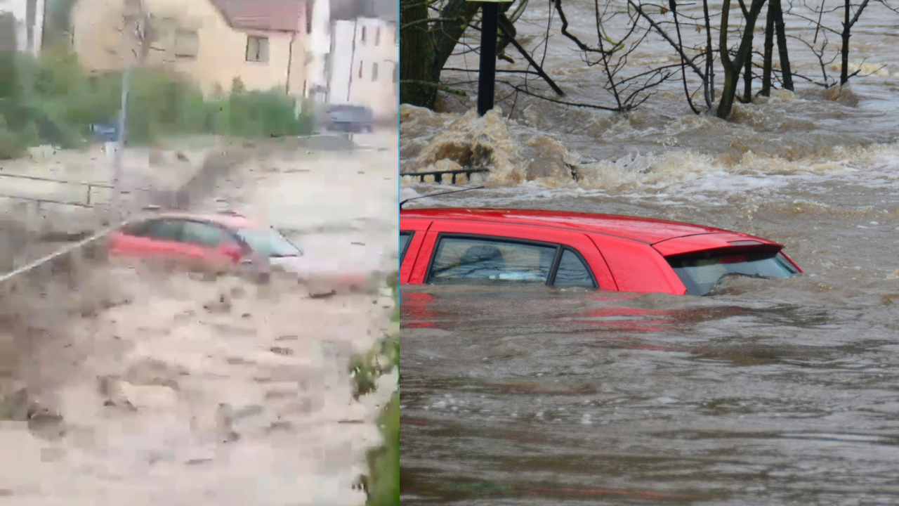 Flood in Germany's Bisinger And Albstädter