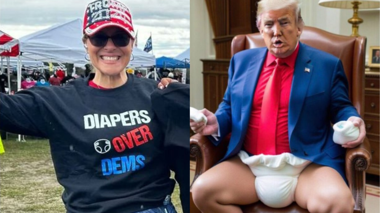 Trump Supporters Wear 'MAGA Diapers' At Rallies