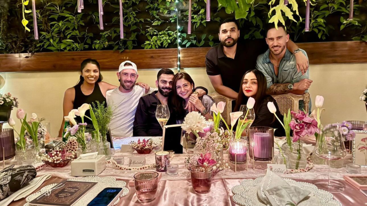 Inside Anushka Sharma's Birthday Dinner Ft Virat Kohli, Glenn Maxwell, RCB Captain Faf du Plessis