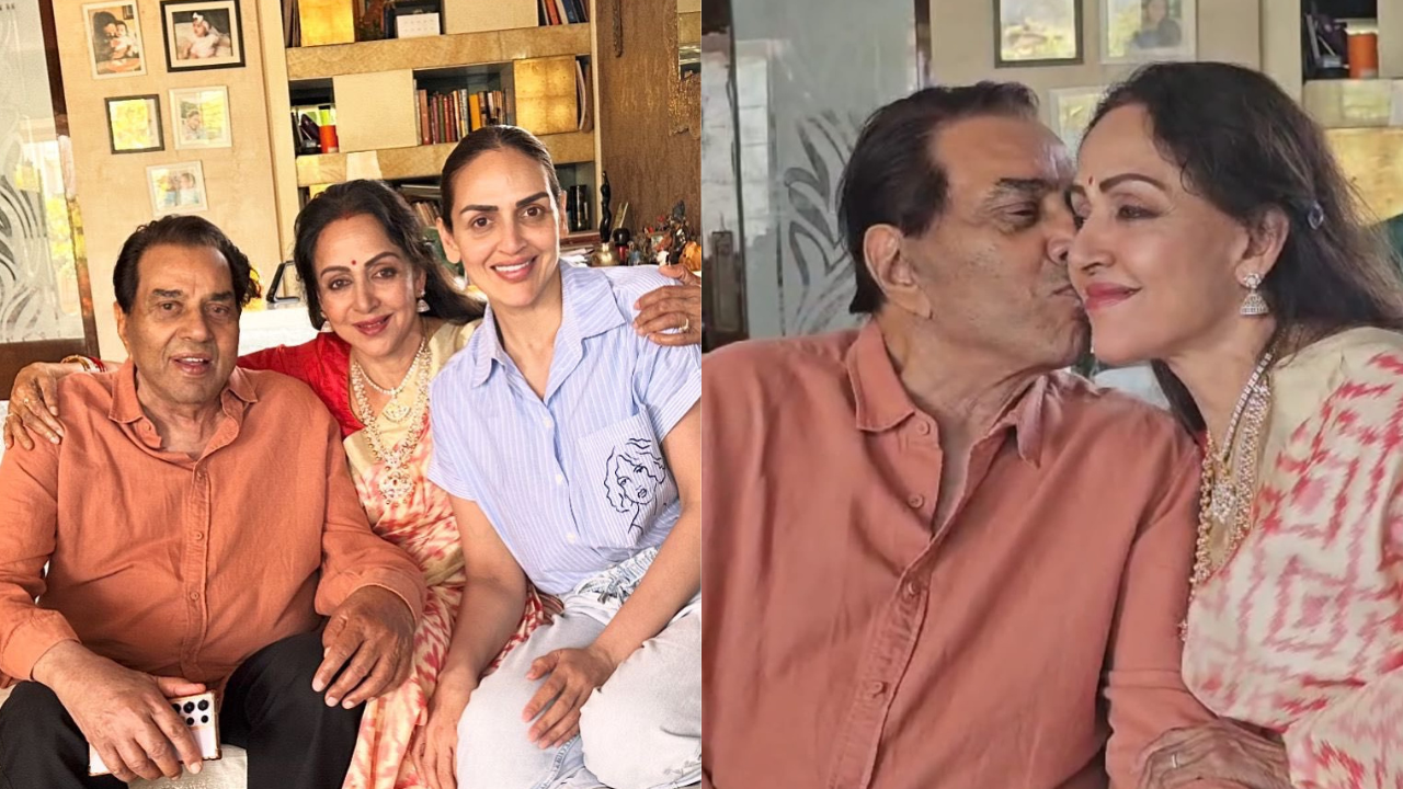 Dharmendra's Pic Kissing Wifey Hema Malini On 44th Wedding Anniversary Goes Viral